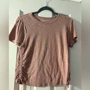 Old Navy Ruched Side Tee in Dusty Rose
